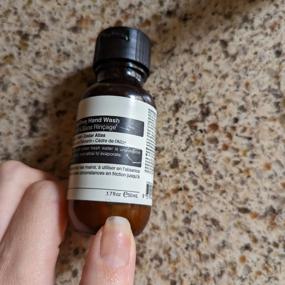 Empty Aesop Hand Sanitizer Bottle